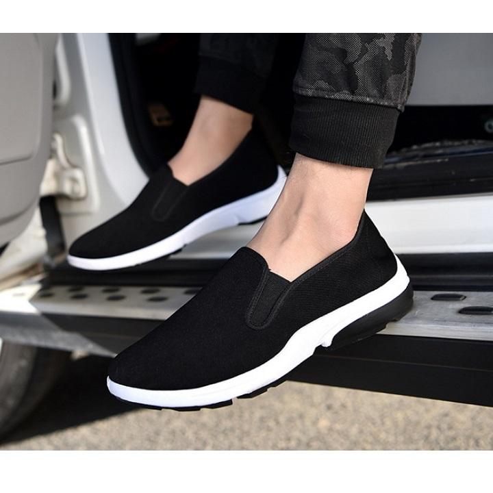 [HCM]Giày nam slip on vải trơn SM028
