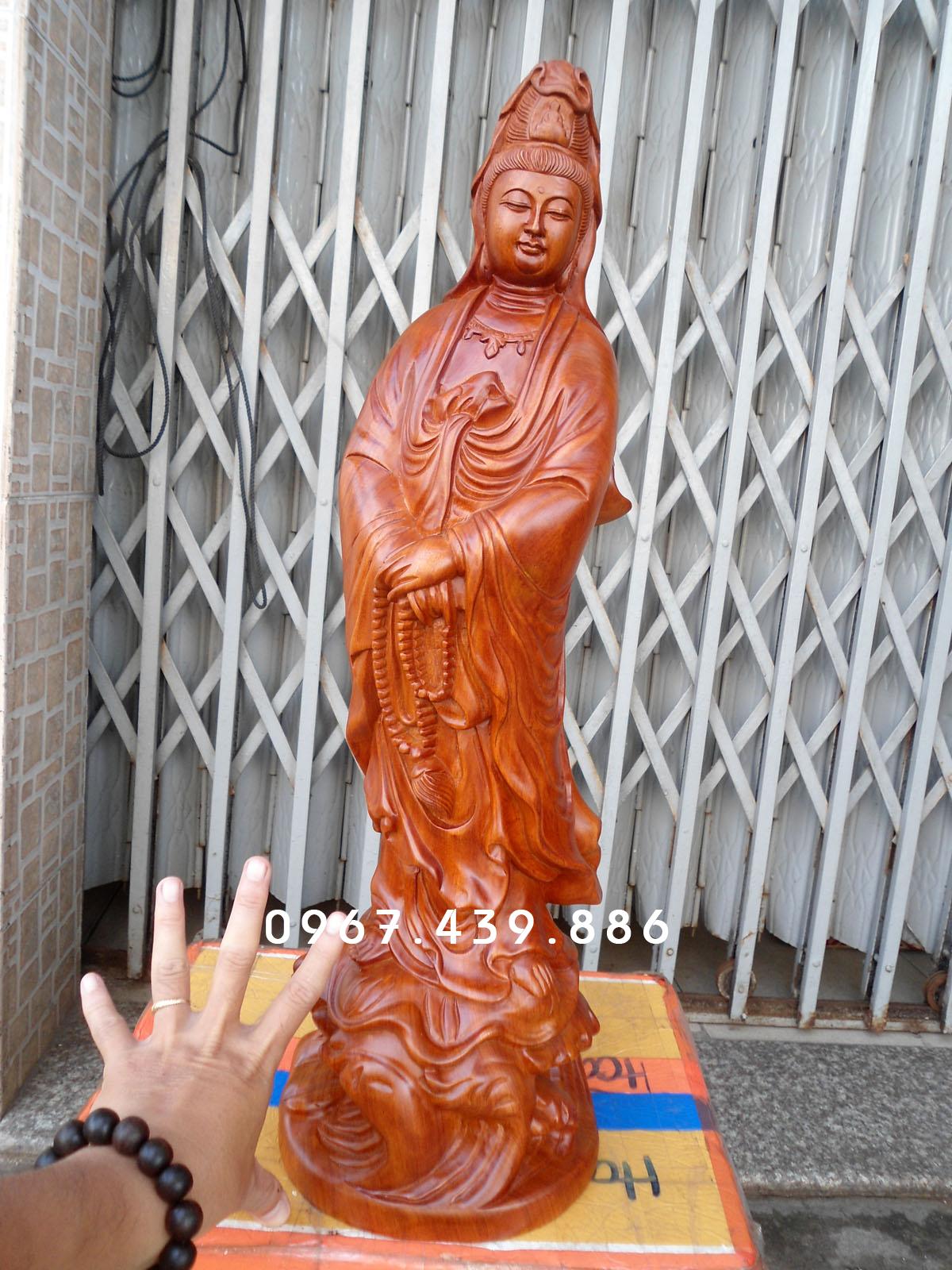 Tượng Phật Bà Quan Âm cao 60cm