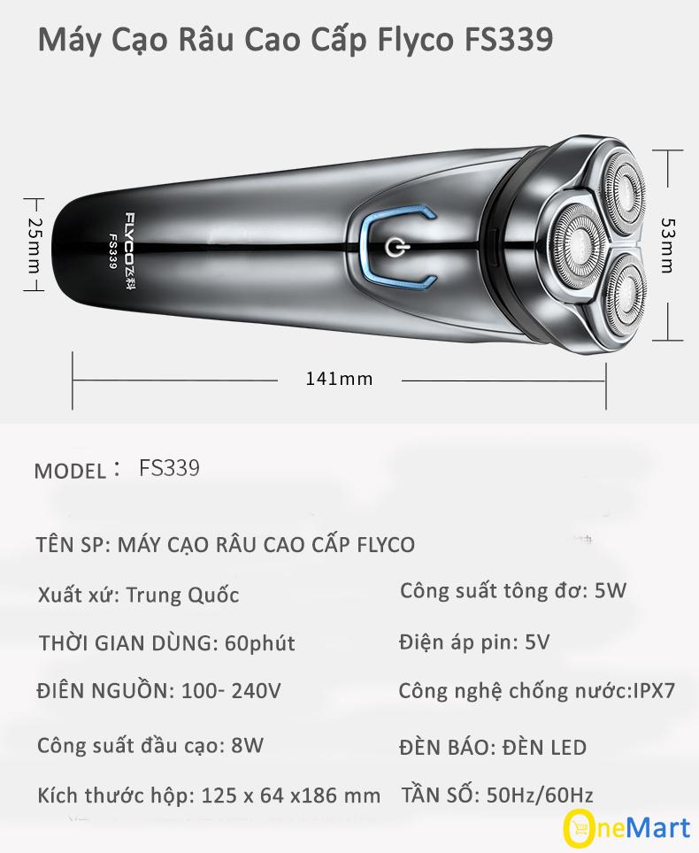 Máy cạo râu cao cấp FLYCO FS339 - Hàng Nhập Khẩu