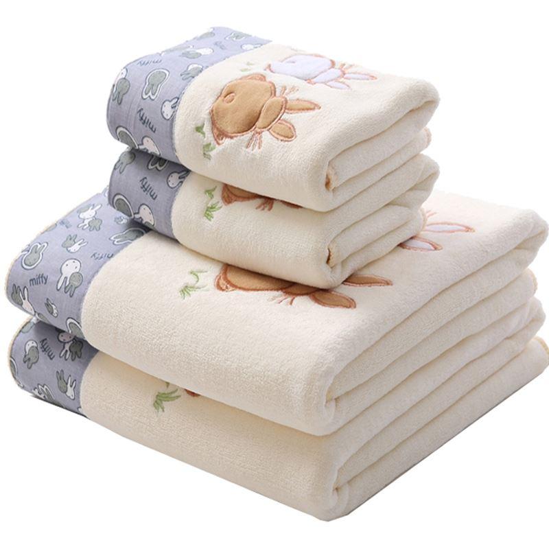 Siêu Hoạt Hình 100% Cotton Người Lớn Trẻ Em Khăn Khăn Tắm