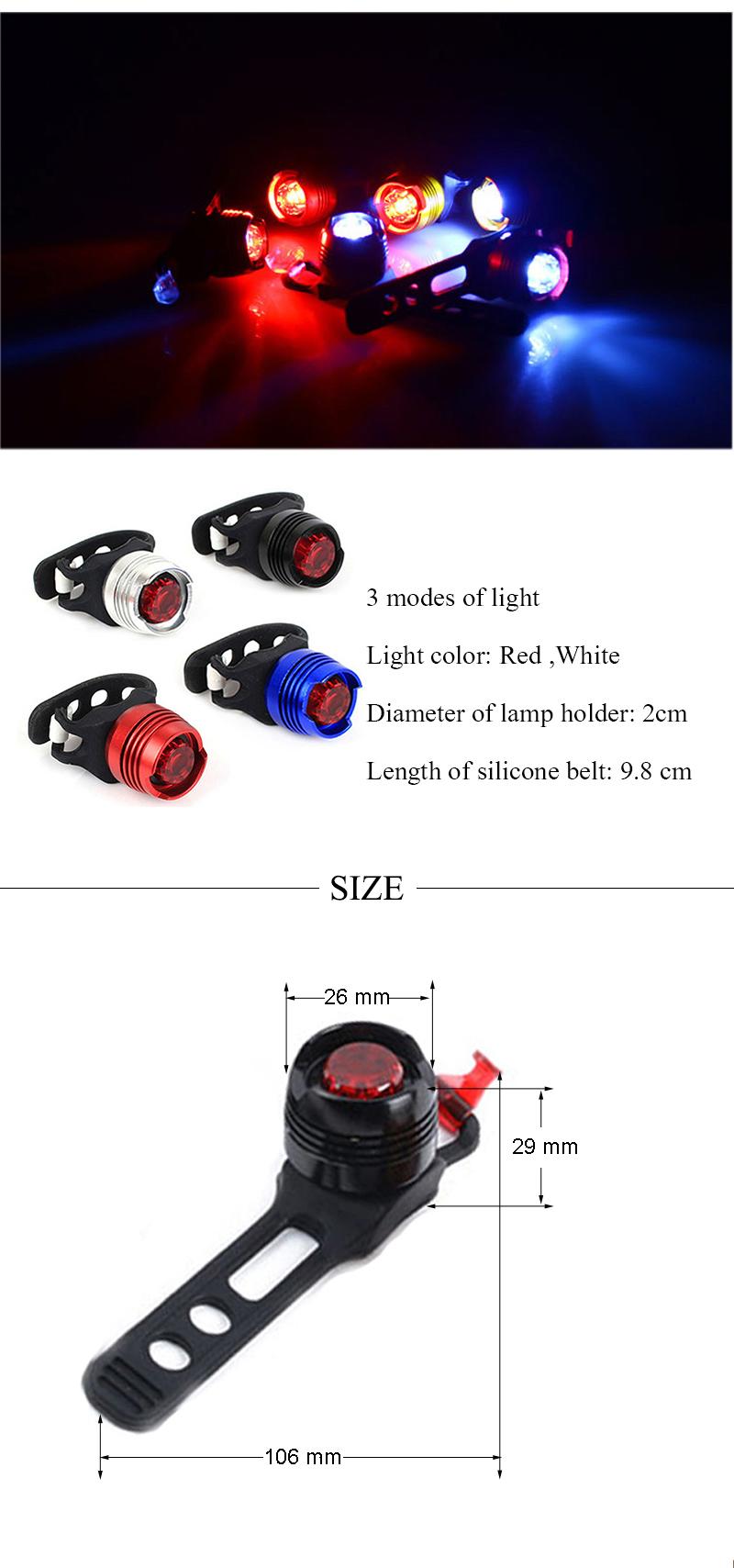 Đèn led gắn phía sau xe đạp-đèn hậu xe đạp