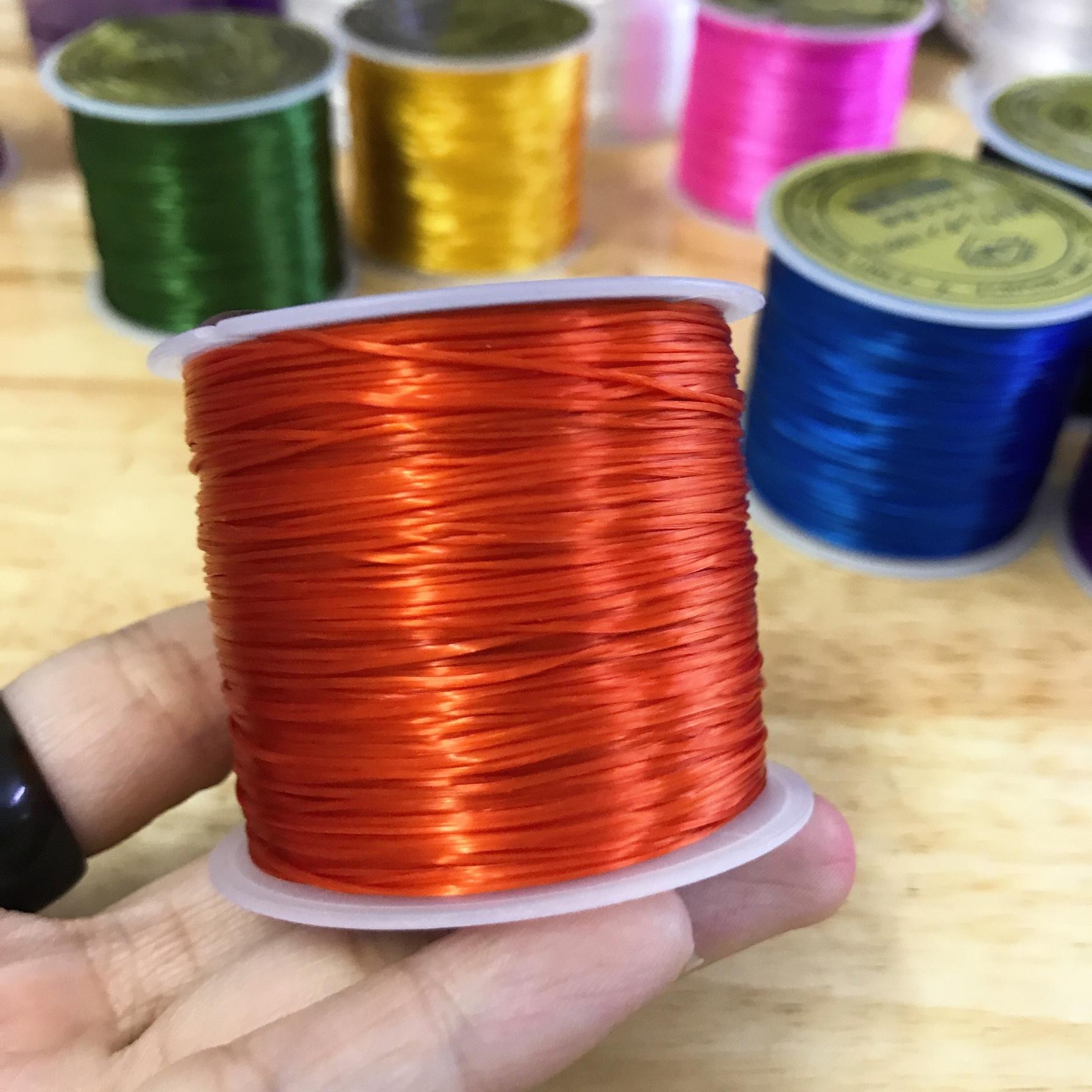 Chỉ tơ/chỉ chun xỏ hạt đá phong thủy (loại mịn/chắc)