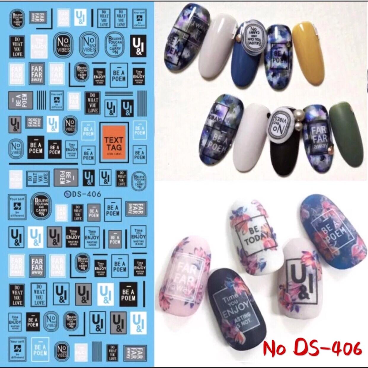 BỘ 2 TẤM STICKER DÁN MÓNG TAY VINTAGE