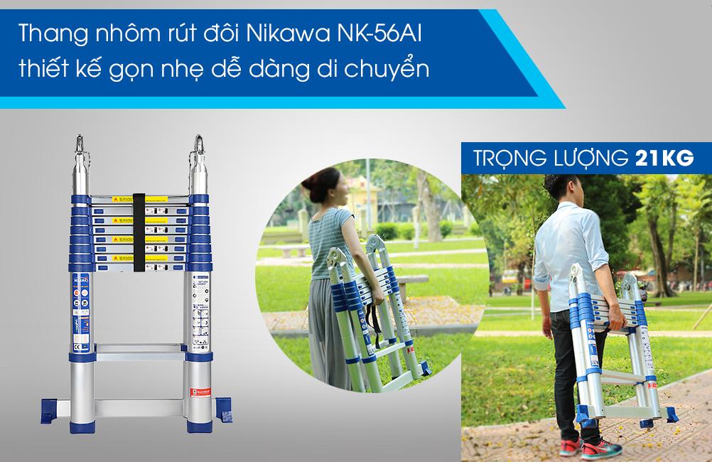 Thang nhôm rút đôi 5.6m Nikawa Nhật Bản NK-56AI