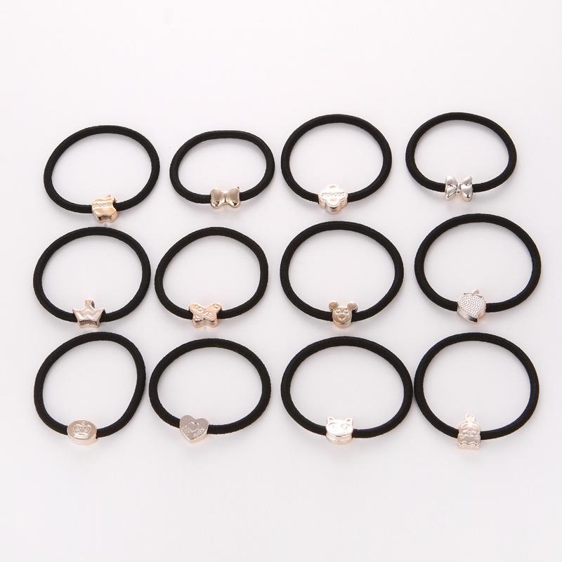 Combo 10-20-30 dây buộc tóc đính hình vàng