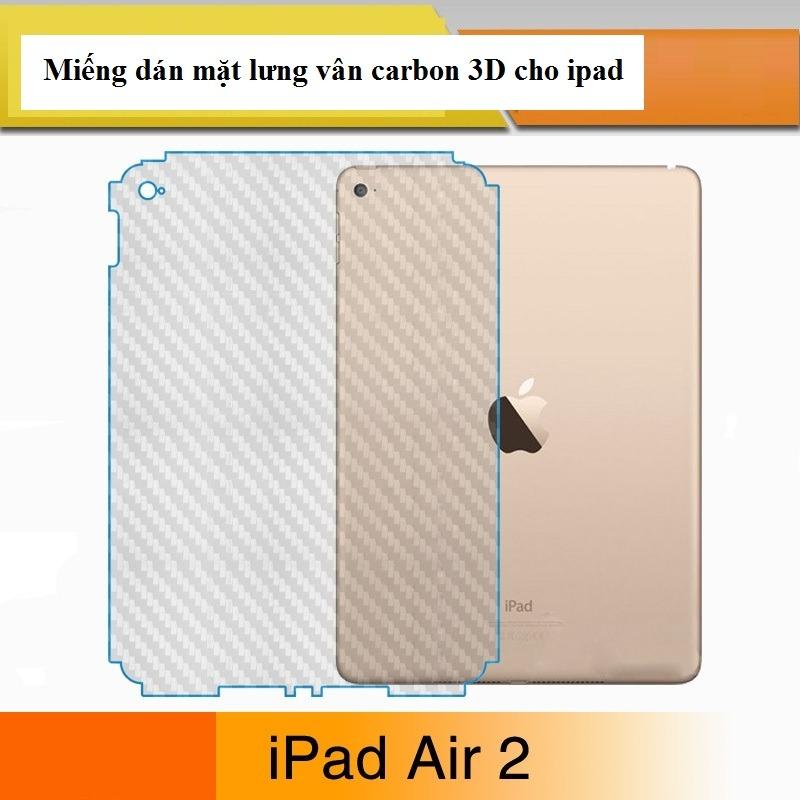 Miếng dán mặt lưng vân Carbon 3D iPad Hàng nhập khẩu