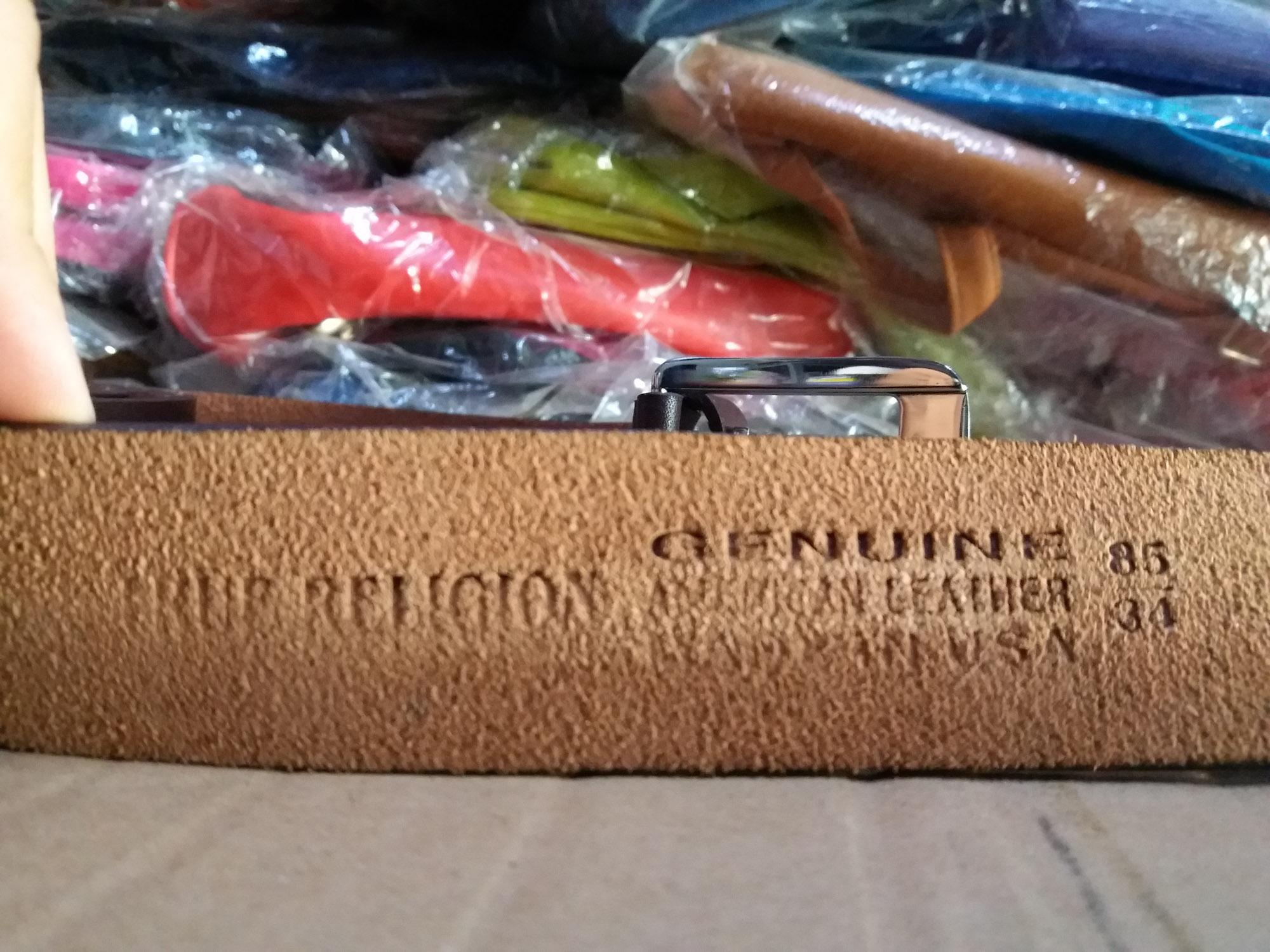 Thắt lưng ông địa TRUE RELIGION trắng