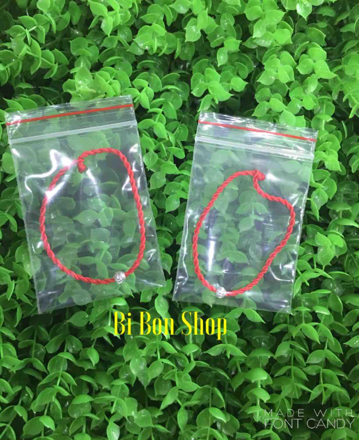 Vòng chỉ đỏ may mắn bi bạc