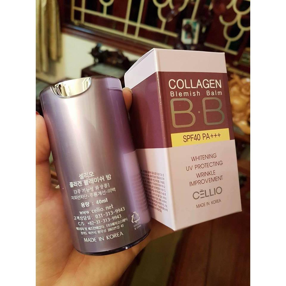 Kem trang điểm BB Collagen Cellio Hàn Quốc 40ml (Da tự nhiên)