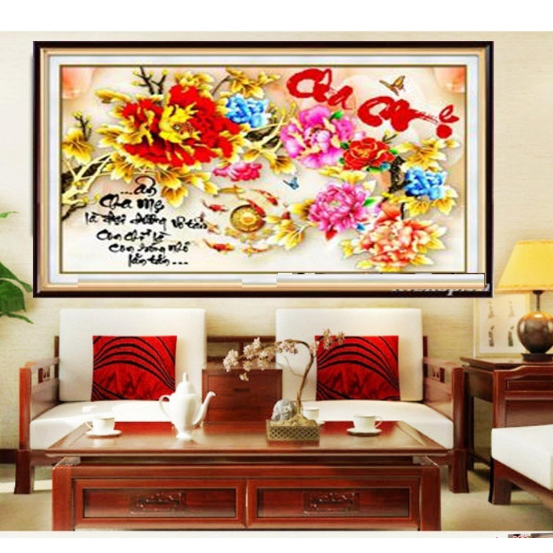 Tranh đính đá cha mẹ DF269