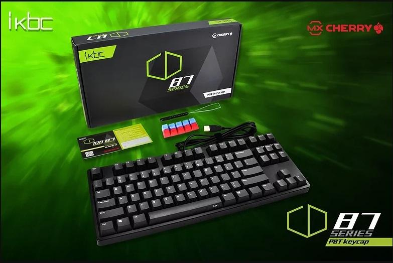 Bàn phím cơ iKBC CD87 Red switch Black - PBT Keycaps