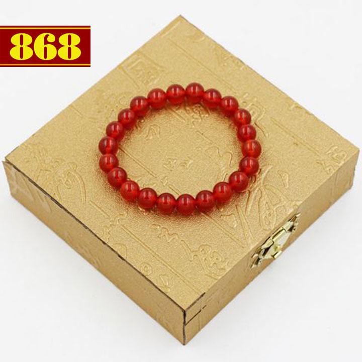 Vòng chuỗi tay mã não đỏ 8 ly 22 hạt