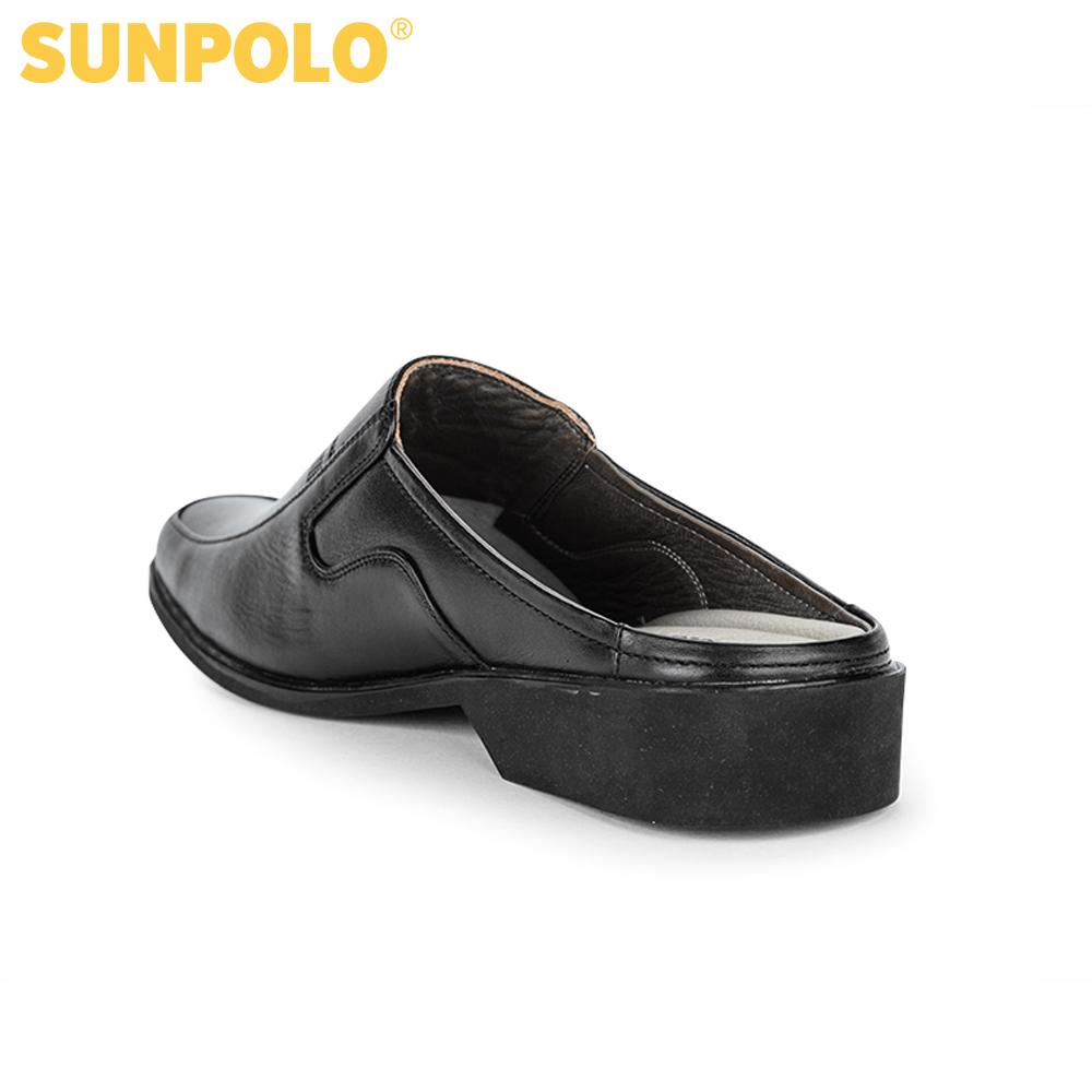 Dép Sapo Nam Da Bò SUNPOLO SPO001 (Đen, Nâu)