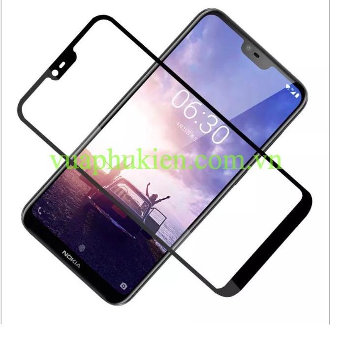 Kính cường lực Nokia X6 5D Full màn hình cao cấp - Hàng nhập khẩu