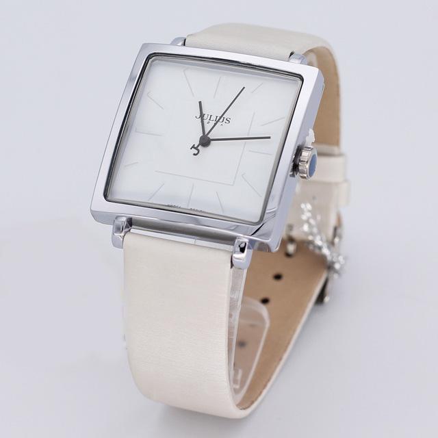 ĐỒNG HỒ NỮ JA-354F JULIUS HÀN QUỐC DÂY DA (TRẮNG)
