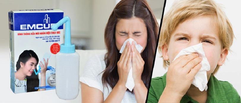 Bình rửa mũi EMCUR CHLB Đức chống viêm mũi dị ứng