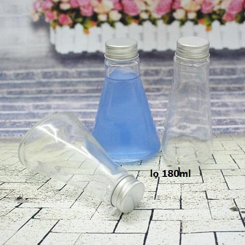 Combo 10 lọ thủy tinh Tam giác 180ml nắp Bạc