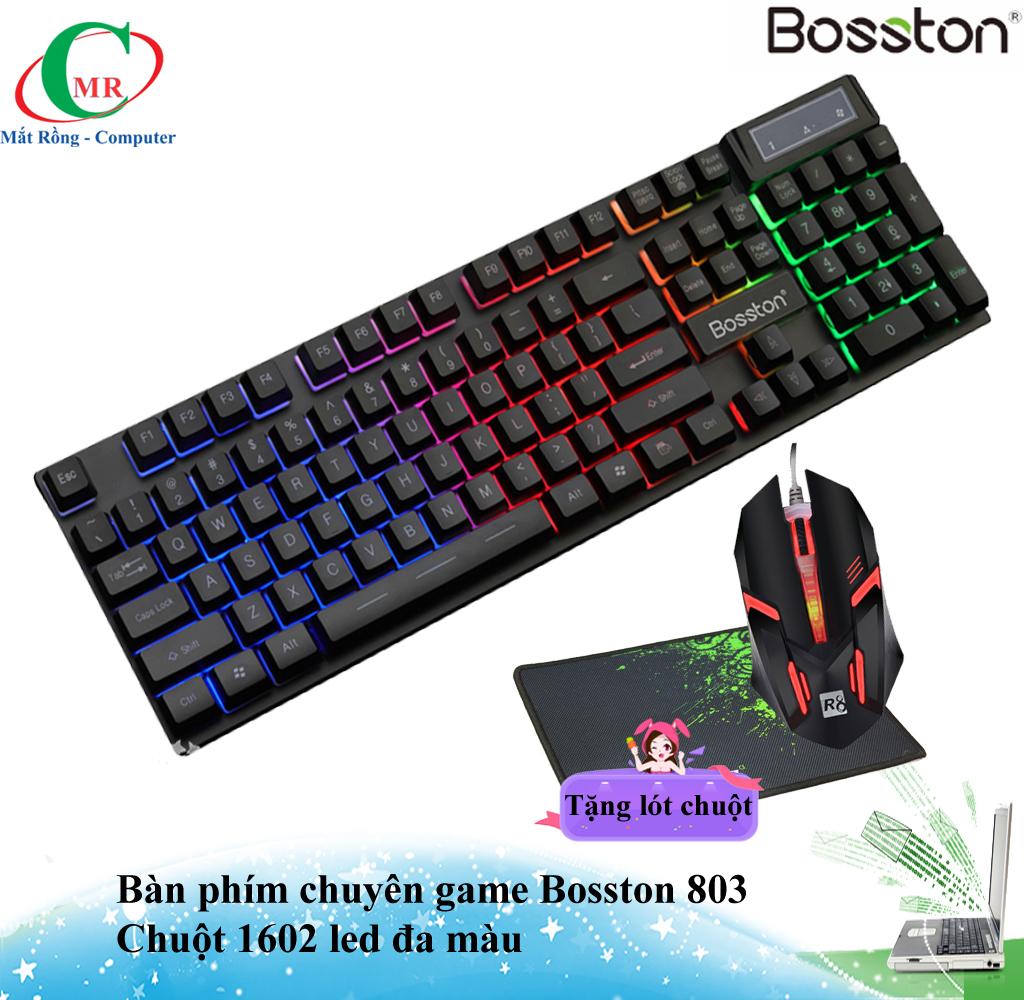 Bộ bàn phím bosston 803 và chuột 1602 led