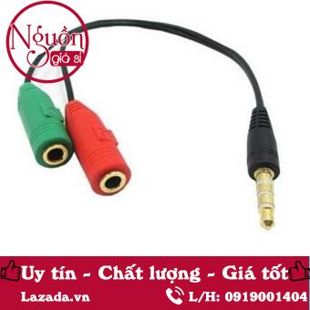 [HCM]Cáp chia Audio 3.5mm ra mic và loa (Đen)
