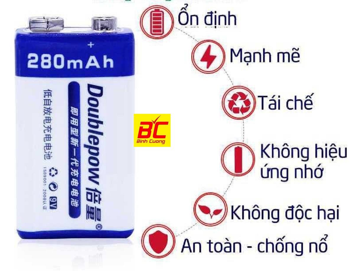 Hộp 2 Pin 9V 280mAh