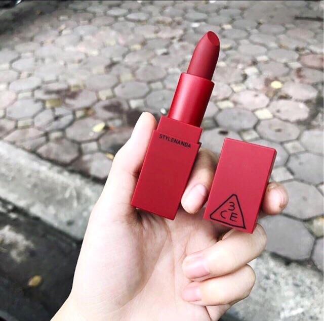 Son 3CE màu 215 đỏ mun siêu đẹp siêu sang