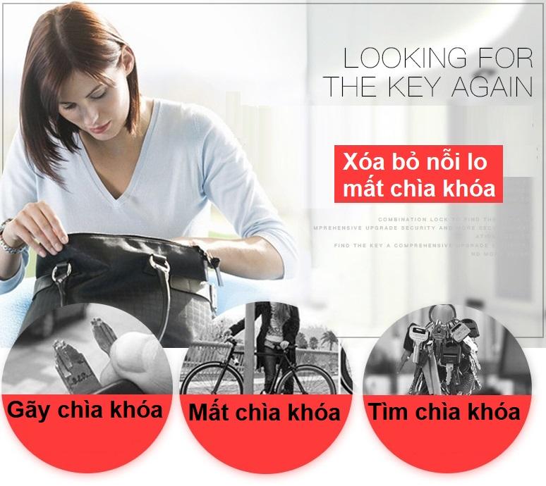 Khóa dây xe đạp 5 số AJ cao cấp đổi được mã 1.2m