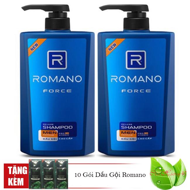 Combo 2 chai dầu gội Romano Force 650g/chai