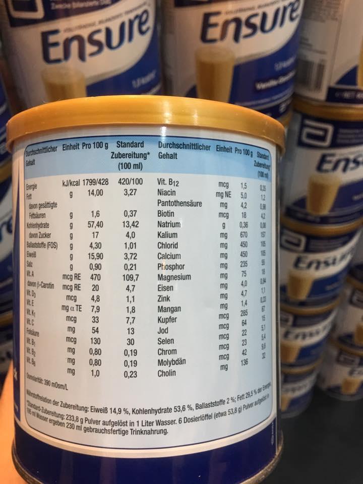 Sữa ENSURE của Đức