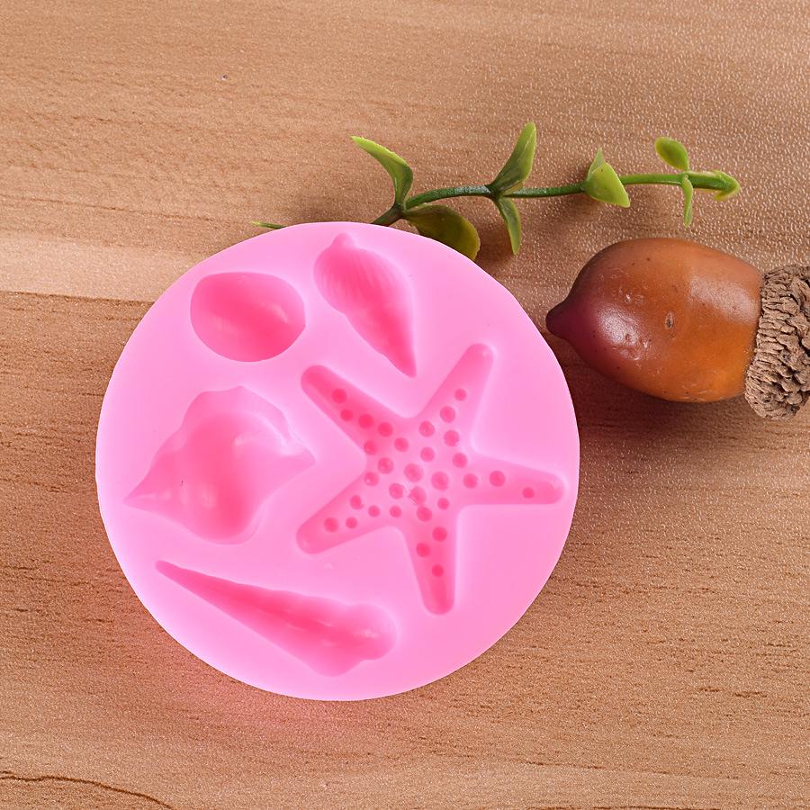 Khuôn silicon  3D 5 Sao và Ốc biển