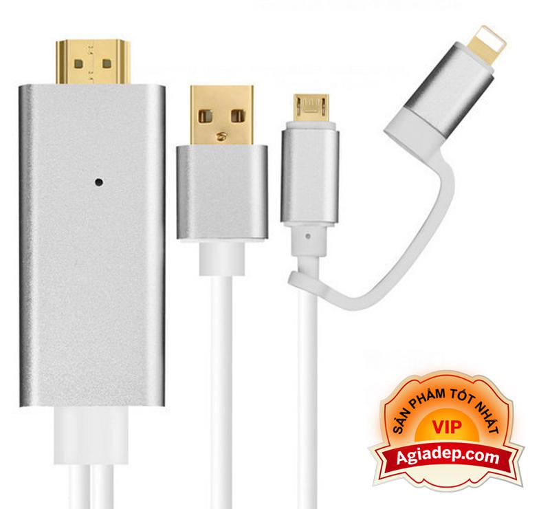 Dây kết nối mọi loại Điện thoại với Máy chiếu và Tivi (Samsung, Android, iPhone to HDMI) - Nổi tiếng của Agiadep