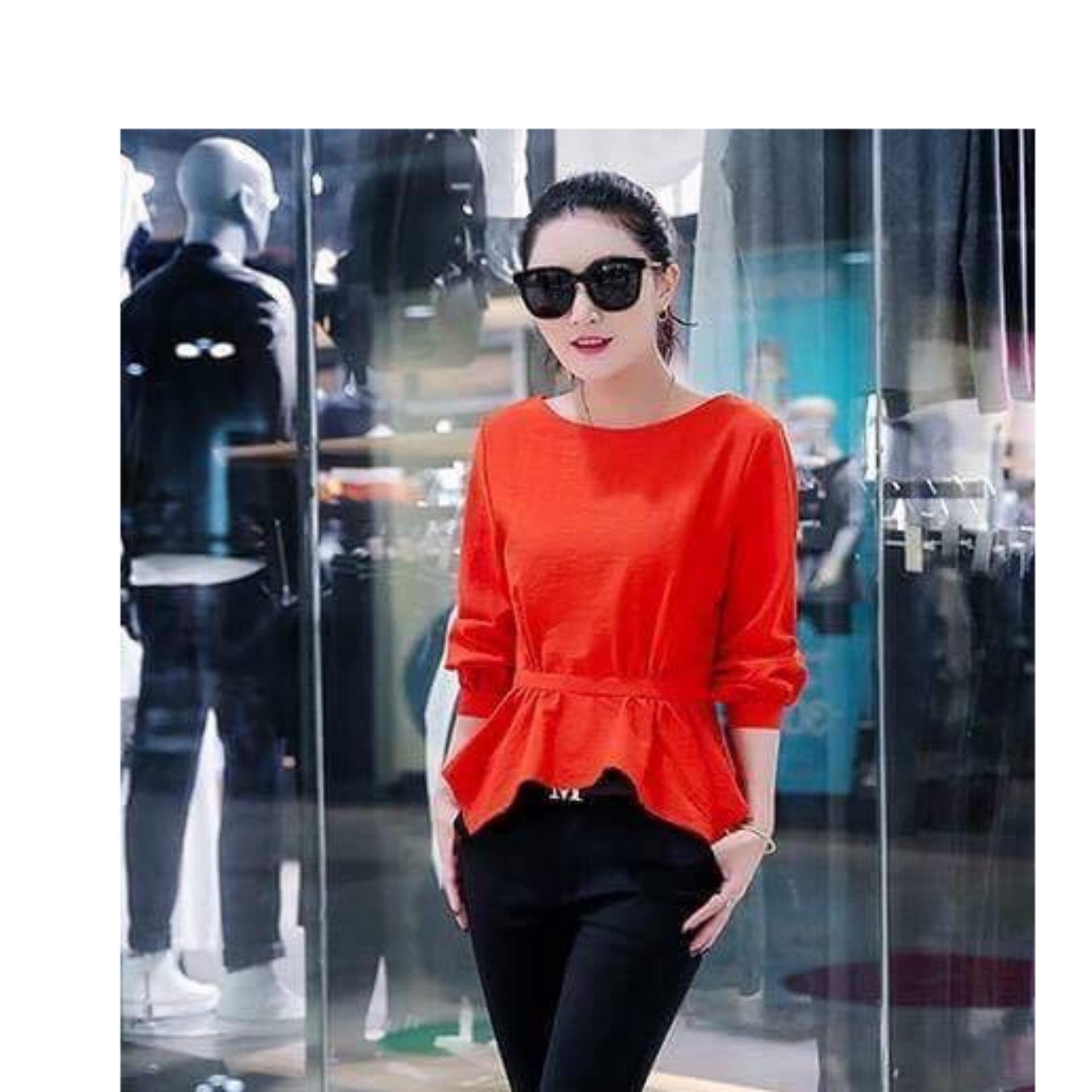 áo tay lỡ peplum nhún eo