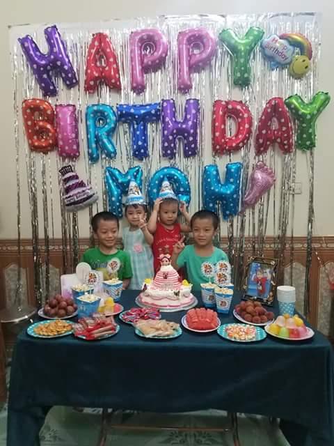 Bóng bay trang trí sinh nhật Happy birthday