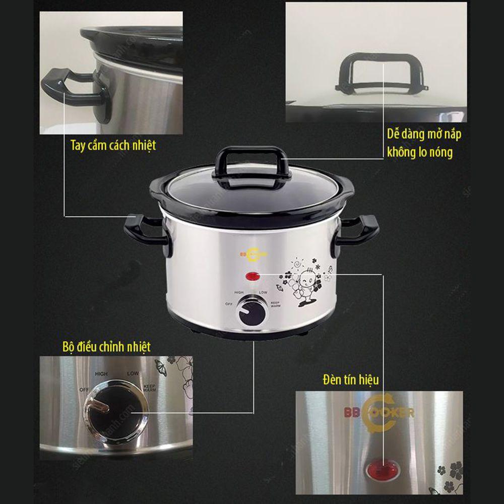 Nồi hầm thức ăn, kho cá, kho thịt BB Cooker Hàn Quốc 2.5L