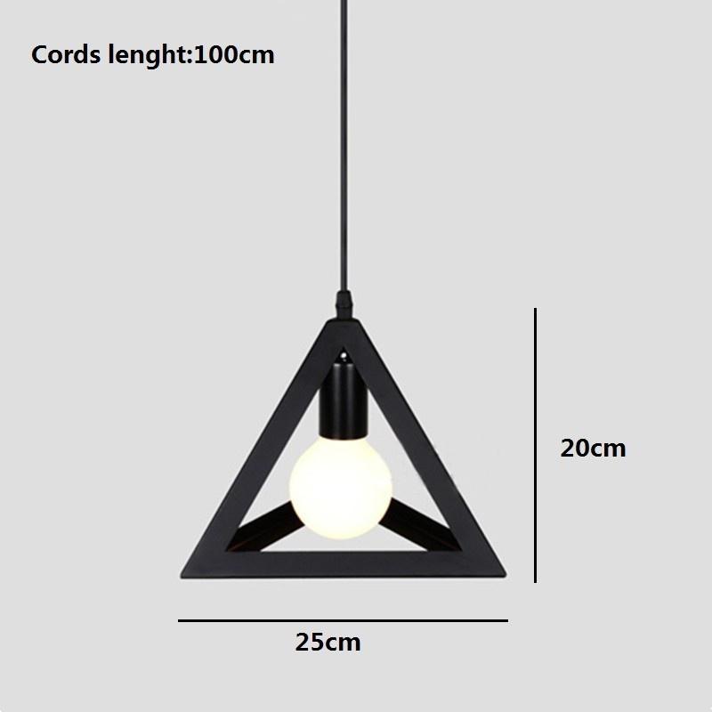 COMBO Bộ 3 đèn thả khối sơn tĩnh điện kèm 3 bóng LED chuyên dụng