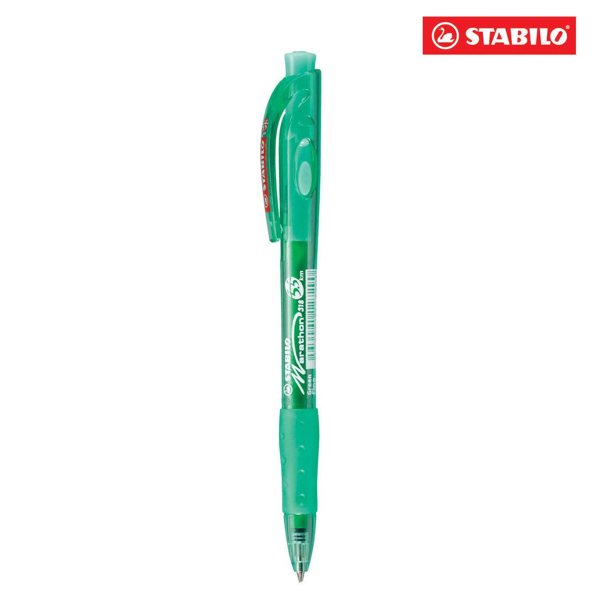 Bút bi STABILO Marathon BP318F (Xanh biển, Đen, Đỏ, Hồng, Xanh lá, Tím)