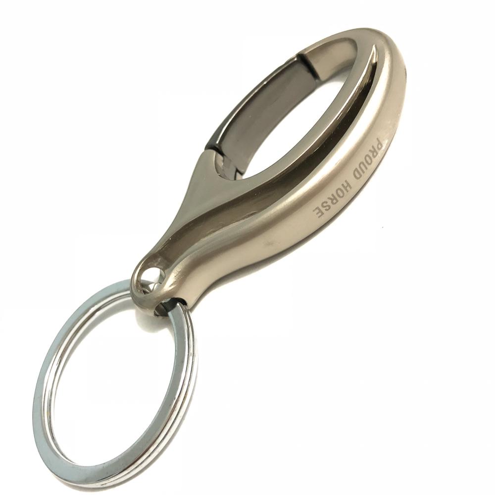 Móc khóa PROUD HORSE OM078 - Móc Khóa Gài Thắt Lưng Cao Cấp Móc Khóa Thép Móc Khóa Ô Tô Xe Máy - Xám