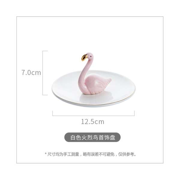 Milifengwu Phong Cách Bắc Âu Flamingo Khay Đựng Đồ Trang Sức Đá Quý Nhẫn Thu Nhận Khay Đựng Sáng Tạo Đồ Dùng Gia Đình Trang Trí Vật Trang Trí