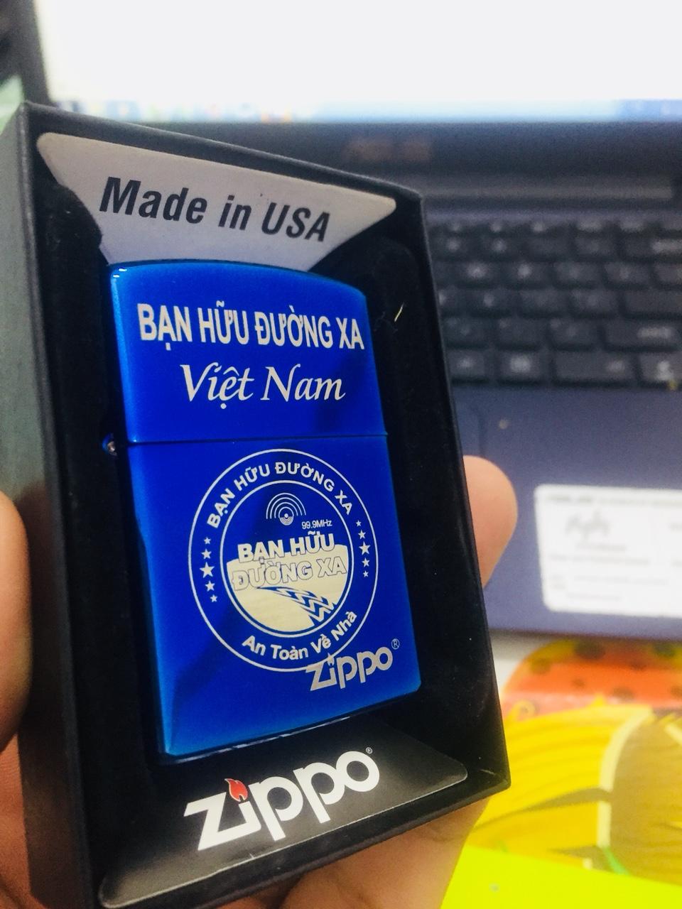 [HCM]Bật Lửa Zippo USA Logo Bạn Hữu Đường Xa