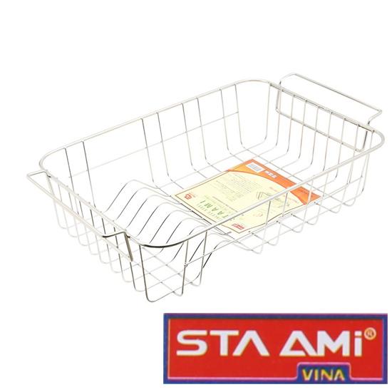 Kệ để chén bát đĩa inox Sta Ami Hàn Quốc ST_142 (47,5 x 28,5 x 10 cm)