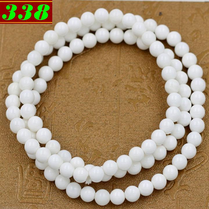 Tràng chuỗi tay niệm Phật 108 hạt san hô trắng
