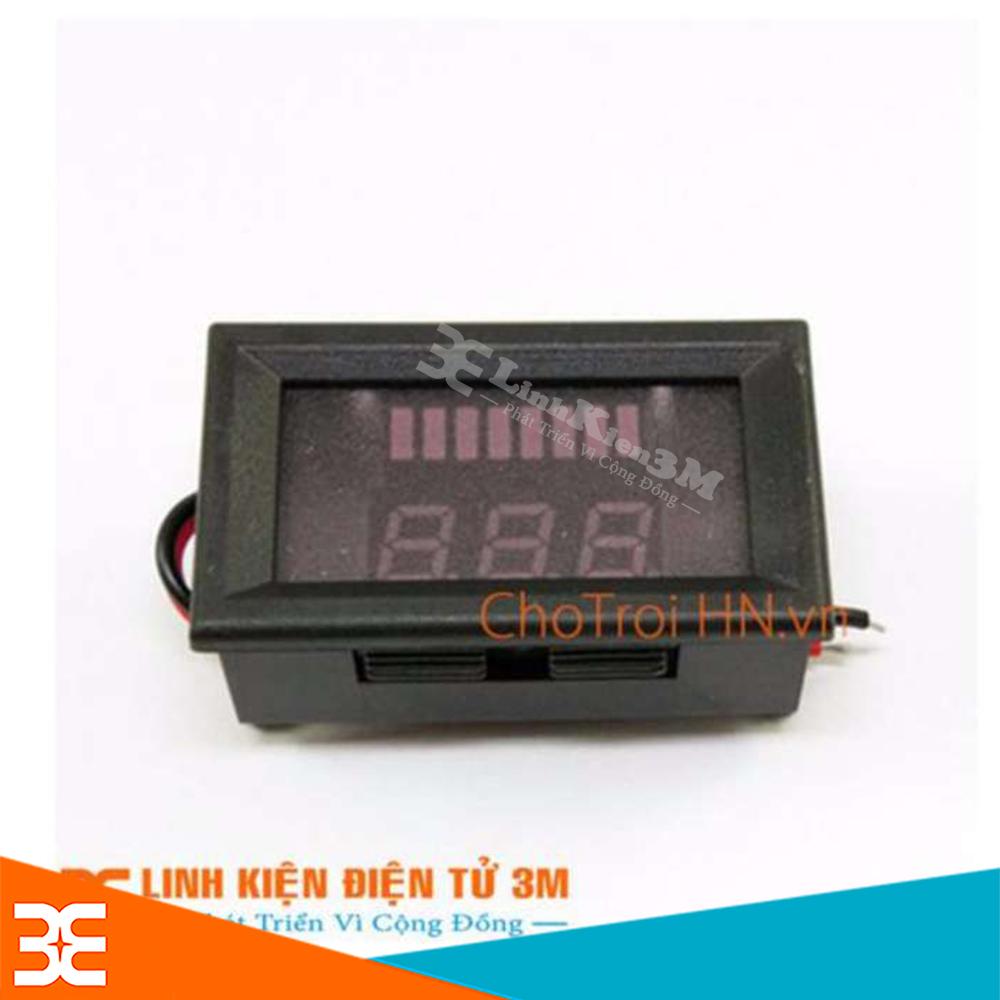 Đồng Hồ Hiển Thị Điện Áp - Dung Lượng Pin, Acquy 12VDC ( Có Bảo Vệ Chống Ngược )