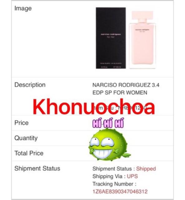 [HCM]Nước hoa nữ Narciso Rodriguez For Her EDP 100ml