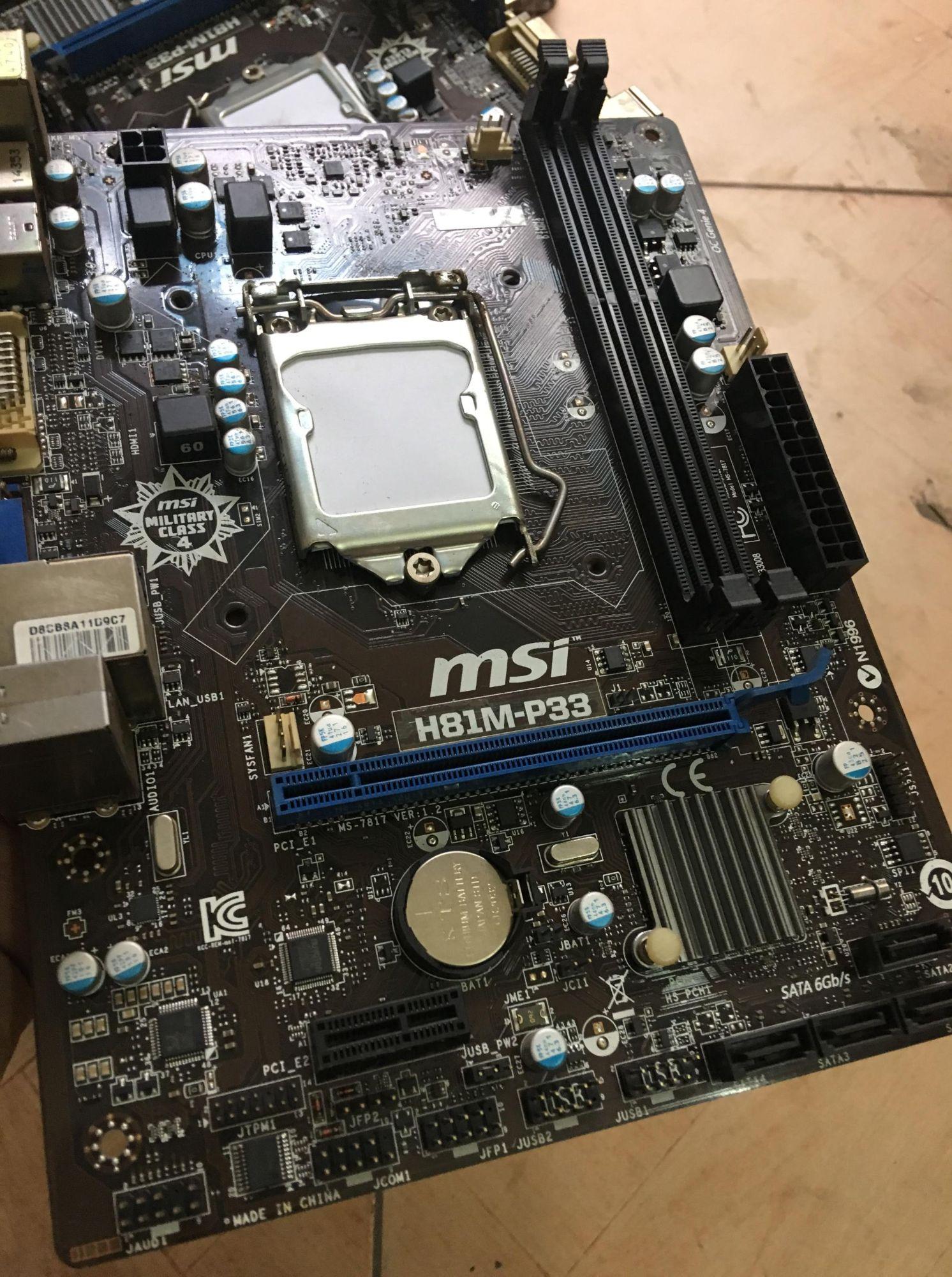 Main MSI H81 Dòng socket 1150 Bảo hành 3 tháng
