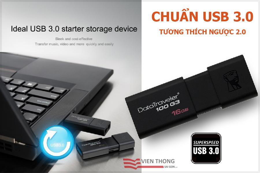USB 3.0 Kingston 32G Data Traveler DT100G3  (Đen)