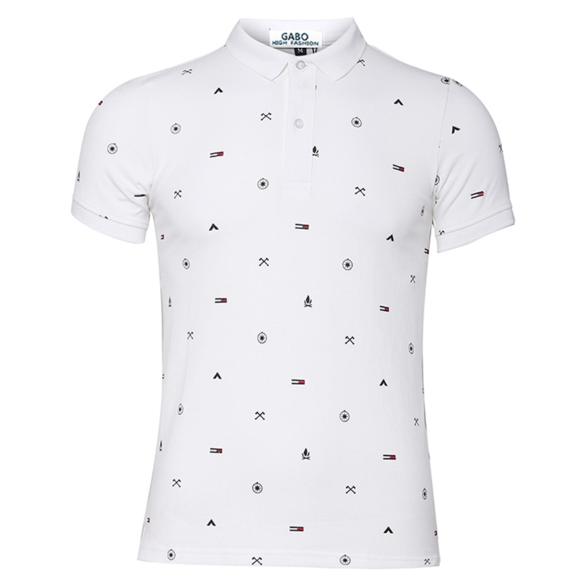 Bộ 3 Áo thun cổ bẻ hoạ tiết nam Gabofashion ATH003