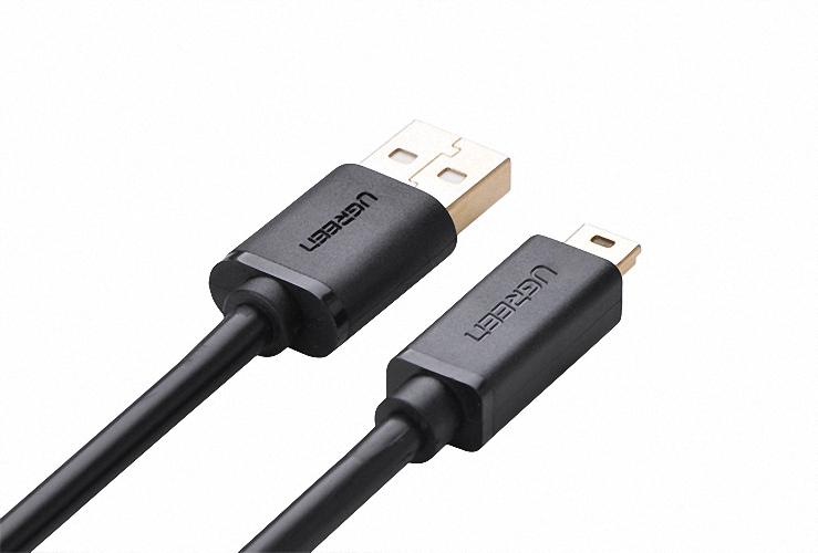 Cáp USB 2.0 to USB Mini 0.5m mạ vàng Ugreen 10354