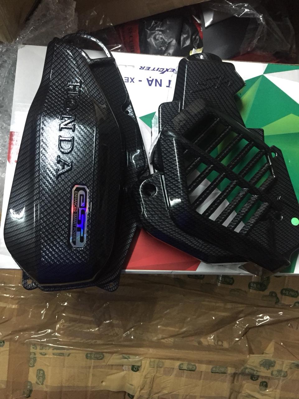 Combo 2 món Bầu e + Quạt gió Cacbon gắn xe SH 2017 - 2019