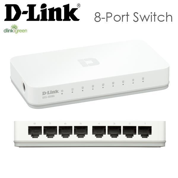 Hub D-Link 8 cổng DGS 1008A (Trắng) Chính Hãng
