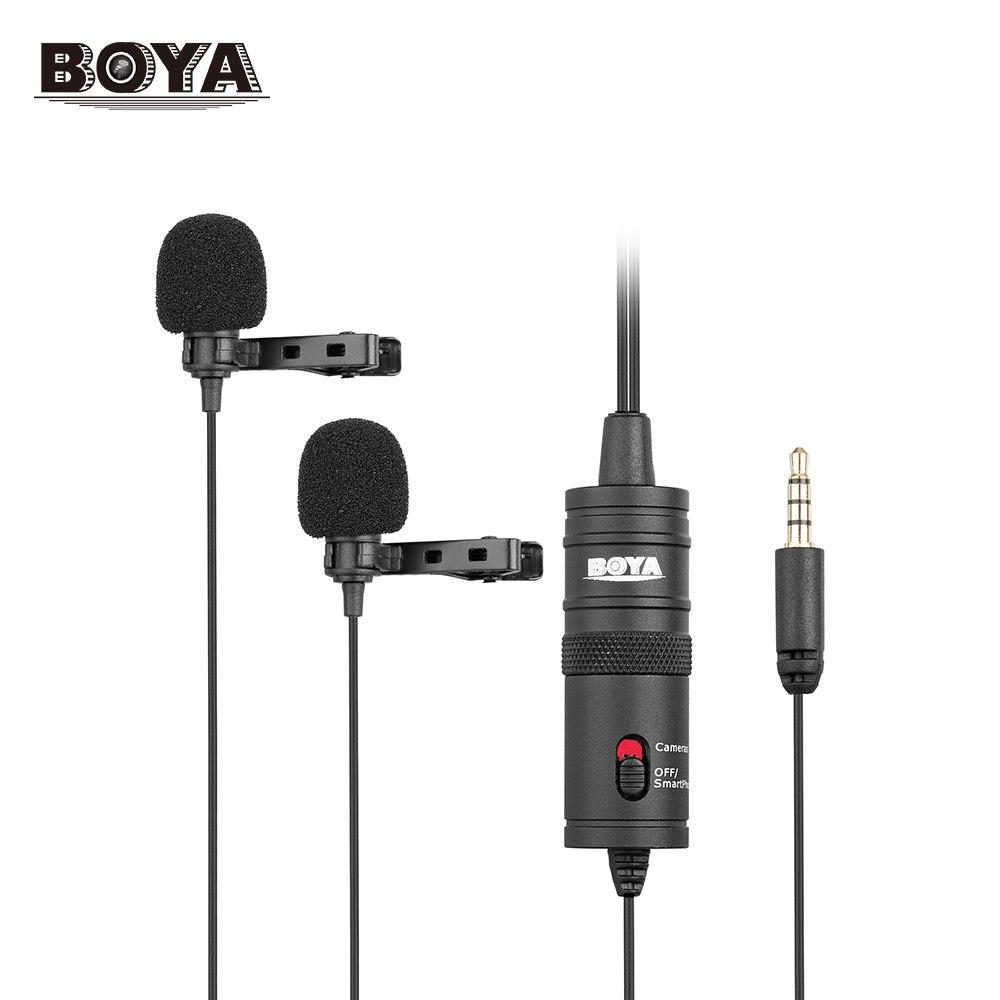 Cặp micro gài áo cho máy ảnh và điện thoại Boya BY-M1DM (4m) [Hãng phân phối chính thức]