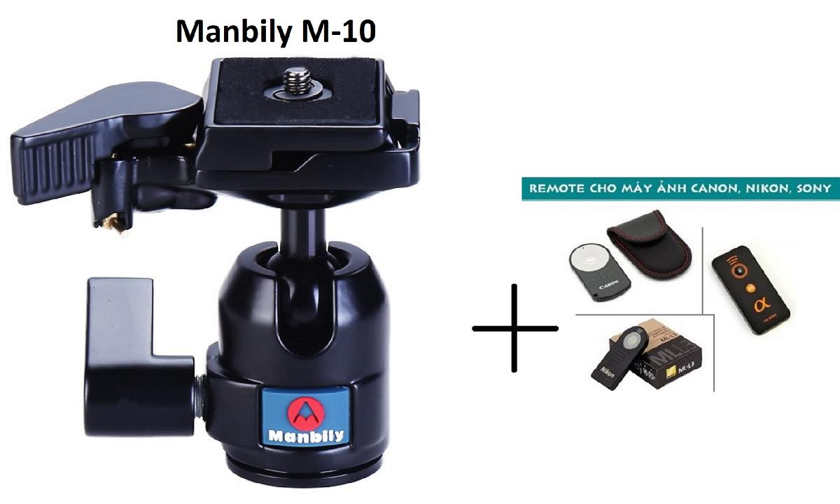 Đầu Ballhead Manbily M-10 + Remote cho máy ảnh
